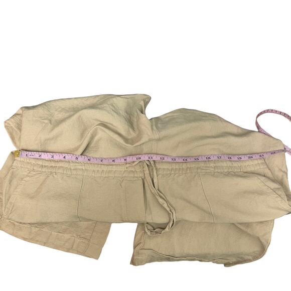 Jovie Linen Blend Beige  Capri Women's Pants Size XXL Breathable Lightweight - Picture 10 of 12